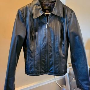 Ginuine Slim Fit Black Leather Jacket